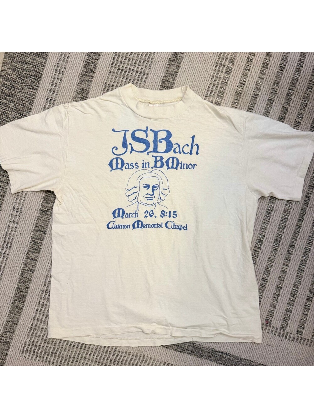 Vintage 1976 J.S. Bach Mass in B Minor University Concert Tee Single Stitch L